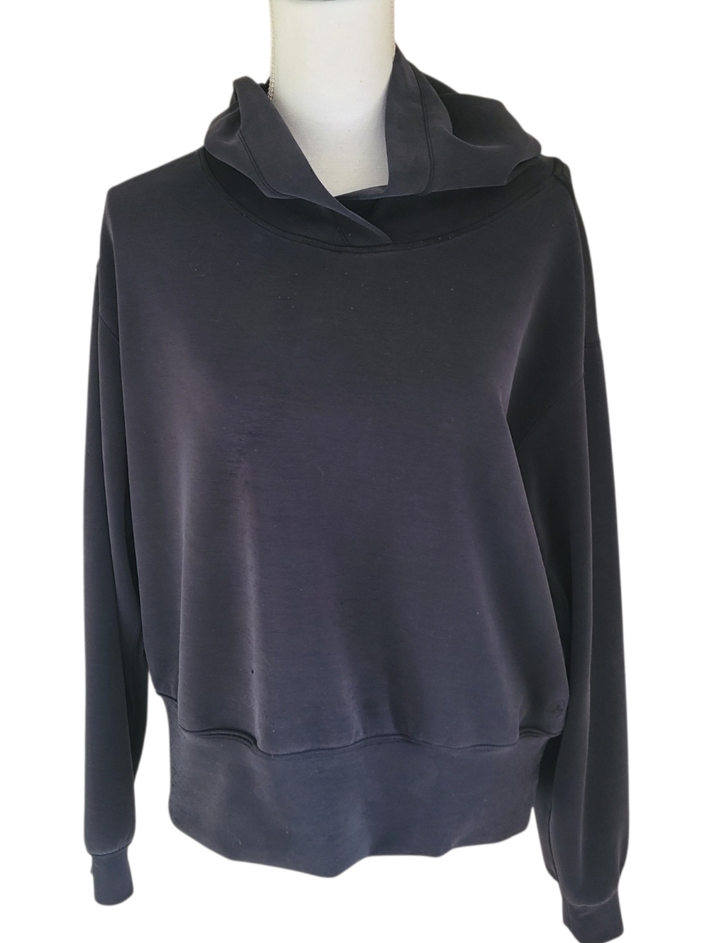 prana supersoft hoodie pullover sweatshirt charcoal grey size M